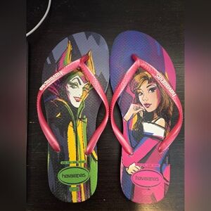 Havaianas Pink Strappy Disney Villains & Princess Flip Flops